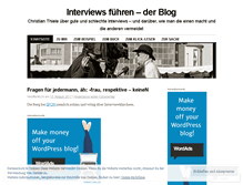Tablet Screenshot of interviewsfuehren.wordpress.com