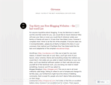 Tablet Screenshot of girvaana.wordpress.com