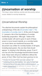 Mobile Screenshot of incarnationalworship.wordpress.com