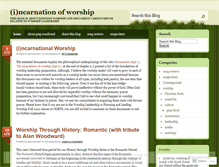 Tablet Screenshot of incarnationalworship.wordpress.com