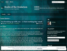 Tablet Screenshot of ocularium.wordpress.com