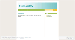 Desktop Screenshot of guerillausability.wordpress.com