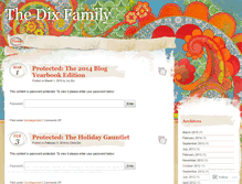 Tablet Screenshot of dixfamily.wordpress.com