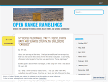 Tablet Screenshot of openrangeramblings.wordpress.com