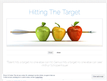 Tablet Screenshot of hittingthetarget.wordpress.com