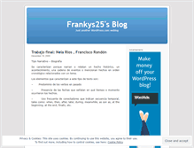 Tablet Screenshot of frankys25.wordpress.com