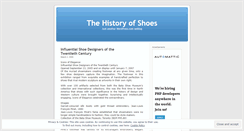 Desktop Screenshot of historyofshoes.wordpress.com