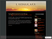 Tablet Screenshot of onesingleguy.wordpress.com