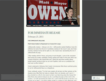 Tablet Screenshot of mattowen.wordpress.com