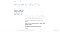 Desktop Screenshot of missuniversityafrica.wordpress.com