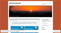 Desktop Screenshot of listentomethunder.wordpress.com
