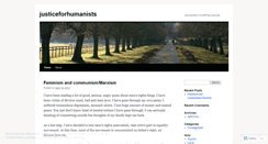 Desktop Screenshot of justiceforhumanists.wordpress.com