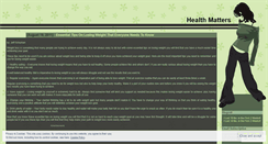 Desktop Screenshot of health1matters.wordpress.com