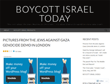 Tablet Screenshot of boycottisraeltoday.wordpress.com