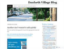 Tablet Screenshot of danforthvillageblog.wordpress.com