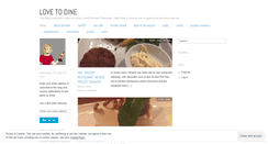Desktop Screenshot of lovetodine.wordpress.com