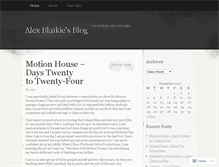 Tablet Screenshot of alexblaikie.wordpress.com