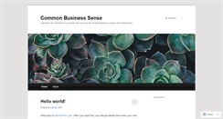 Desktop Screenshot of commonbusinesssensedotcom.wordpress.com