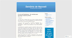 Desktop Screenshot of demoniodemaxwell.wordpress.com