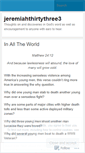Mobile Screenshot of jeremiahthirtythree3.wordpress.com