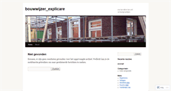 Desktop Screenshot of bouwwijzer.wordpress.com