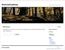 Tablet Screenshot of dharmashopkeep.wordpress.com