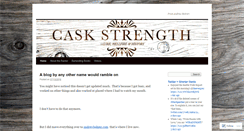 Desktop Screenshot of caskstrength.wordpress.com