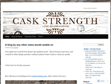 Tablet Screenshot of caskstrength.wordpress.com