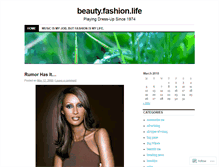 Tablet Screenshot of beautyfashionlife.wordpress.com