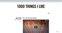 Desktop Screenshot of 1000thingsilike.wordpress.com