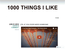 Tablet Screenshot of 1000thingsilike.wordpress.com