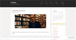 Desktop Screenshot of eolapaz.wordpress.com
