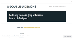 Desktop Screenshot of gregwilkinson.wordpress.com