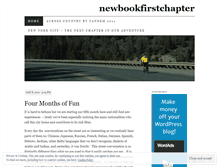 Tablet Screenshot of newbookfirstchapter.wordpress.com