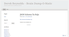 Desktop Screenshot of derekreynolds.wordpress.com