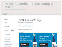 Tablet Screenshot of derekreynolds.wordpress.com