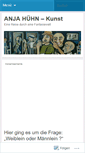 Mobile Screenshot of anjahuehn.wordpress.com