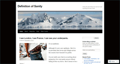 Desktop Screenshot of definitionofsanity.wordpress.com