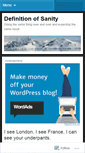 Mobile Screenshot of definitionofsanity.wordpress.com