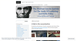 Desktop Screenshot of lincolninstitute.wordpress.com