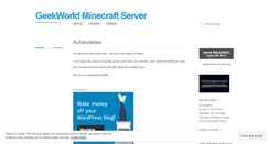 Desktop Screenshot of geekworldminecraft.wordpress.com