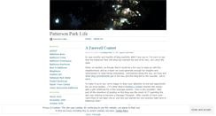 Desktop Screenshot of pattersonparklife.wordpress.com