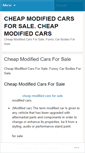Mobile Screenshot of cheapmodifiedcarsforsalevjj.wordpress.com