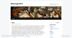 Desktop Screenshot of nibelungen2011.wordpress.com