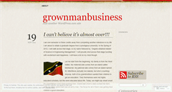 Desktop Screenshot of grownmanbusiness.wordpress.com