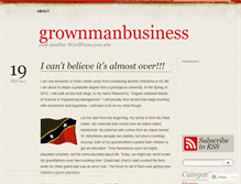 Tablet Screenshot of grownmanbusiness.wordpress.com