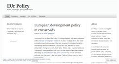 Desktop Screenshot of eurpolicy.wordpress.com