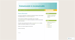 Desktop Screenshot of comunicandoloincomunicable.wordpress.com