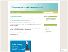 Tablet Screenshot of comunicandoloincomunicable.wordpress.com