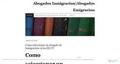 Desktop Screenshot of abogadosinmigracion.wordpress.com